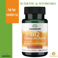 Swanson Premium- Vitamin B12 Cyanocobalamin 500 mcg 100 caps Expiry: 06/2028