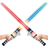 USA Toyz Light Force Galaxy Light Up Swords for Kids or Adults- 2 LED Light Sword Set, FX Sound, 5 C