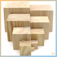 Pine wood square small wood block handmade small production of solid wood logs head block rectangula