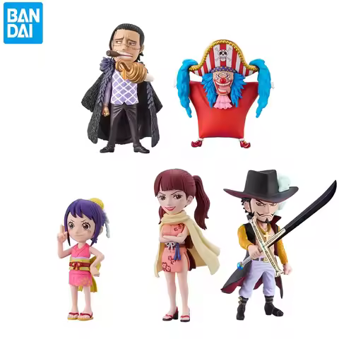 Original Anime One Piece Shinobu Kurozumi Tama Buggy Dracule Mihawk Sir Crocodile WCF Action Figures