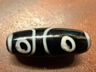 藏傳老琉璃三眼天珠 30mm