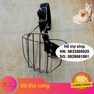 Hanpet - Rọ mõm cho chó - Rọ mõm inox KHÔNG GỈ chó mõm ngắn nặng trên 35kg (size đại) 375d- HP10476T