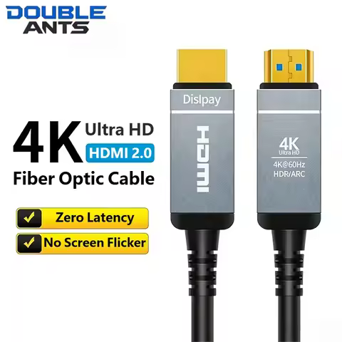 4K HDMI 2.0 Optical Fiber Cable 4K@60Hz 2K@240Hz 18Gbps HDR AOC HDMI Fiber Optic Cable for PS3/PS4 P