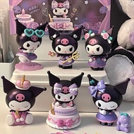 [Genuine]MINISO Sanrio Kuromi Birthday Party Series Blind Box Set 6 Designs New Probability Hidden Figure Doll Ornament Gift