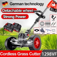 Mesin Rumput 1298VF Bateri Lawn Mower Cordless Grass Cutter Electric Grass Trimmer Rechargeable Pemo