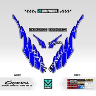 SUZUKI STRIPING CRYSTAL TUNE MOTIF X32 STICKER CRYSTAL TUNE CUSTOM STICKER ORIGINAL CRYSTAL MOTORCYC
