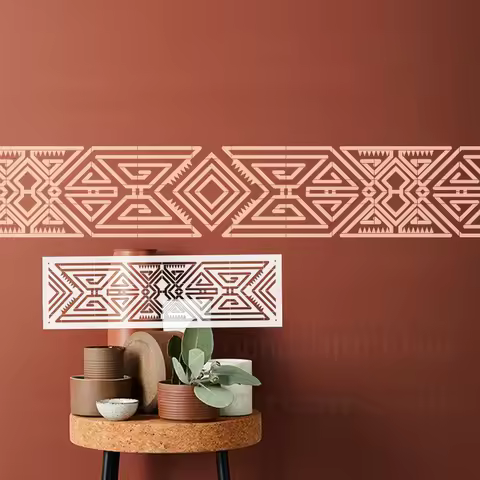81cm - 81cm Stencil Wall For Painting Decor Plaster Template To Paint Fine Line Art Linear Geometric