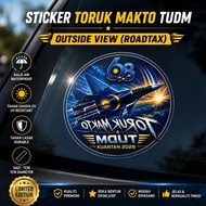 ROADTAX STICKER TORUK MAKTO TUDM 2026