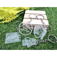 KEYCHAIN ACRYLIC ENGRAVED (Min order 15pcs)