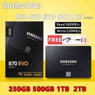 [ท้องถิ่นไทย] SAMSUNG SSD (เอสเอสดี) 250GB 500GB 1TB 2TB 870 EVO SATA3 2.5" For Notebook PC ประกัน 5