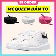 [Sold in pairs] MC Queen shoe laces, large black and white, 1.5cm wide, 120cm long (1m2)