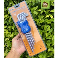 L-Shaped Wrench Six-Pointed Head no. 753S 9 Pieces Rhino 1 Set