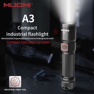 Mijomi Flashlight A3 Compact Size Industrial Torch with 161m Beam Distance Osram LED 1500mAh 18650 T