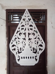 Gunungan wayang kelir besar 155cm X 100cm bahan spon karet ukir untuk dekorasi pengantin ruangan dll