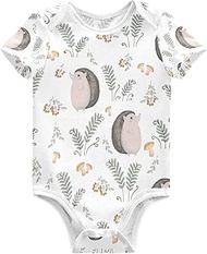 Baby Girls' Bodysuits Llama Alpaca Cactus Short Sleeve Cotton Baby Clothes For Girls 0-24 Months Bla