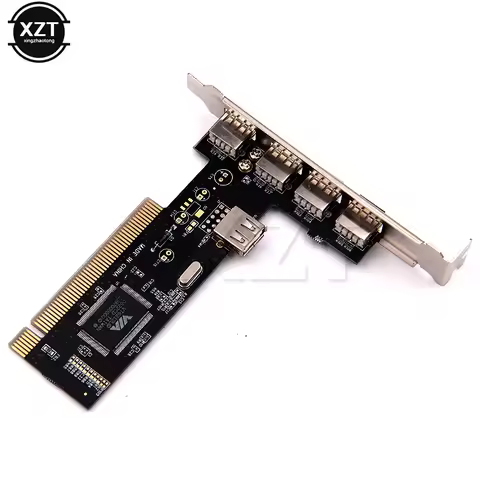 USB 2.0 4 Port 480Mbps High Speed VIA HUB PCI Controller Card Adapter PCI Cards For Vista Windows ME