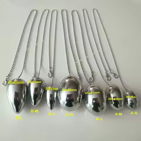 7 Size Big Metal Anal Balls Butt Plug Expansion For Man Dilator Female Masturbator Vagina Ass Plug B