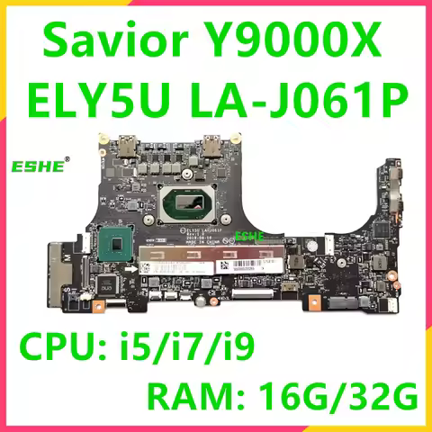 ELY5U LA-J061P For Lenovo Savior Y9000X 2020 Laptop Motherboard With I5-9300H I7-9750H I9-9880H CPU 