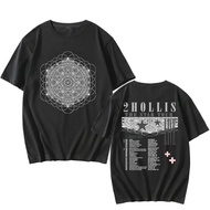 2hollis THE STAR TOUR 2026 Short-Sleeved T-Shirt V-Neck For Men Loose Style Grunge Casual Streetwear