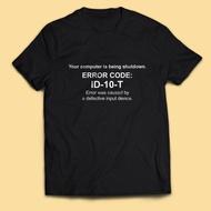 Engineer ERROR CODE ID10T Men's T-shirt Adult Unisex Tops PakeKaos