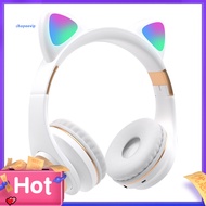 SPVPZ Bluetooth 50 Wireless Cute Headset with Mic LED Indicator 35mm Headphones