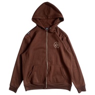 Preloved Jaket Hoodie Zipper ENYCE Dark Brown Size XL