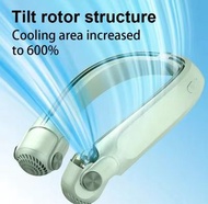 Wearable Neck Fan Portable USB Rechargeable Smart RC High Power Bladeless Turbine Fan Suitable for O