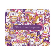 Purple and Magenta Elegant Doodle Art Mouse Pad