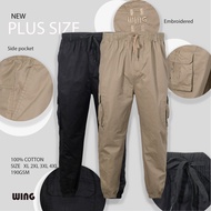Plus Size Cargo Long Pants 100% Cotton