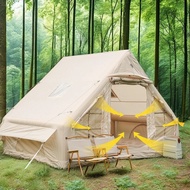 Large Outdoor Family Tent for Camping Waterproof Oxford Canvas with Air Cotton Glamping Inflatable F