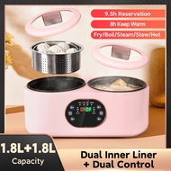 Multifunctional Electric Cooker 3.6L Dual Liner Smart Rice Cooker Non-stick 1000W Electric Cooker