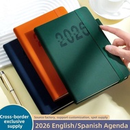 2026 Daily Planner 360 Pages Elastic Strap Closure Hardcover Academic Planner