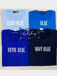 Blue Corner Plain Shirt (Roundneck) - Light Blue, Blue, Royal Blue, Navy Blue