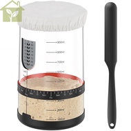 Sourdough Starter Jar Kit 1L Sourdough Fermentation Jar Wide Mouth Sourdough Starter Container Glass