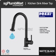 Pozzi x sgPlumbMart Matte Black Kitchen Sink Mixer Tap P7000BB Hot/Cold Faucet Tap