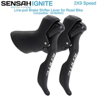 ✓ SENSAH IGNITE STI 2X9 Speed Road Bike Shifter Brake Lever Line-Pull Road Bicycle Compatible SORA R