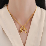 IMPORTED FASHION CROSS MIX 2 PENDANT NECKLACE CODE A051