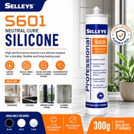 Selleys S601 Neutral Cure Silicone Sealant - Hitam/Jelas/Putih (300g)