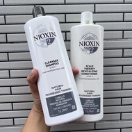 Nioxin 2 Conditioner Shampoo Set For Natural Hair 1000ml Thin And Loss Thinning Set