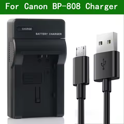 LANFULANG BP 808 Battery Charger Kit for Canon BP-807 BP-808 BP-809 BP-819 BP-827 HFM40 HFM400 HFM41
