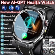New Mini Health Analysis Accurate Smart Watch ECG Heart Rate Uric Acid BP Blood Oxygen HD Call AMOLE