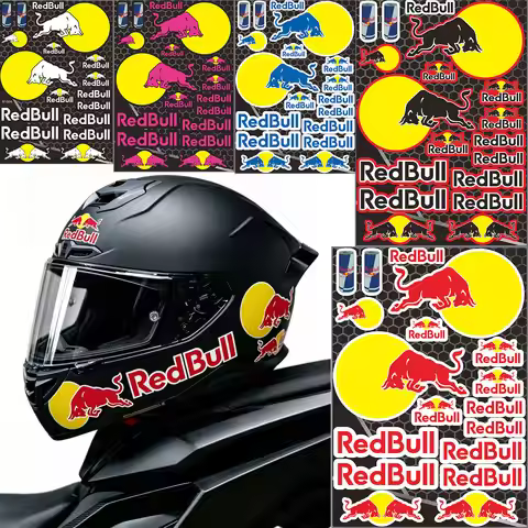 Reflective Motorcycle RED BULL Stickers Decal Helmet Tank Logo Car Bike Laptop Flag Sticker for Yama