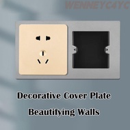 WENNEYC4YC Wall Panels, Plastic Universal Switch Socket Panel, Switch Cover Switch Socket Frame Wall