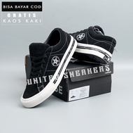 Sepatu Pria Sneakers Converse0 One Star Ox 74 X Neighborhood Suede Black White Premium Bnib Made In