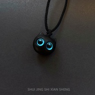 Thiết kế ban đầu Vòng cổ mặt dây chuyền bằng gỗ cho mèo đen dành cho các cặp đôi và những người bạn 