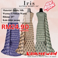 [KAINMEWAH] IRIS SUTERA DOBBY KAIN PASANG DOBBY BIDANG 45