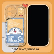 For OPPO Reno7 Reno 7Z 5G Reno6 Reno5 Reno4 Pro 4G R15 Pro R17 Soft Silicone Phone Casing Cartoon Doraemon Wave Edge Back Cover Case Protection Shockproof Cases