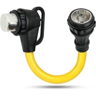 NEMA SS2-50P to SS2-50R RV Adapter, Dogbone Extension Cord Adapter, 50Amp SS2-50 Marine Shore Twist 