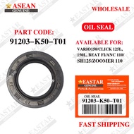 OIL SEAL Torque drive shaft  CLICK 125i,150i, Beat Fi (91203-K50-T01)