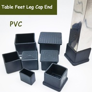 Square Feet Square End Caps PVC Rubber Tube Sleeve Table And Chair Foot Pads